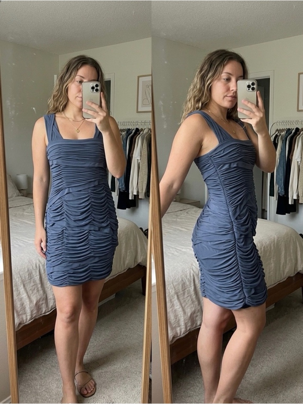 Adriana Papell Ruched Sleeveless Bodycon Dress